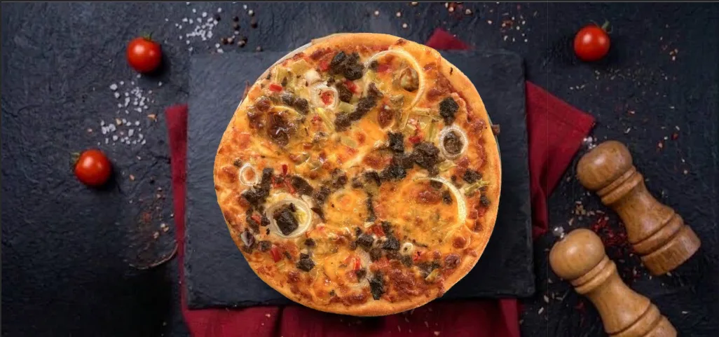 Kavurma Cheddarlı Pizza